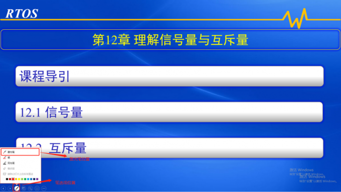 激光笔的位置